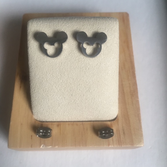 Stainless Steel Mickey Mouse Earrings - Picture 2 of 7